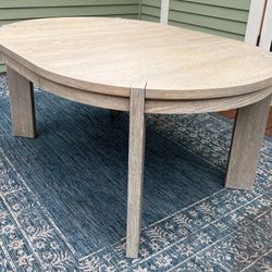 Crate & Barrel Solid Wood Expandable Dining Table