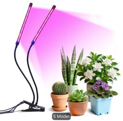 Indoor Full Spectrum LED Plant Grow Light (2 head, 1 Clamp)