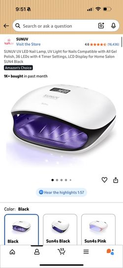 Nail Lamp Used For $15
