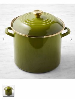 NEW IN BOX Le Creuset Enameled-Steel Stockpot with Stainless-Steel Knob