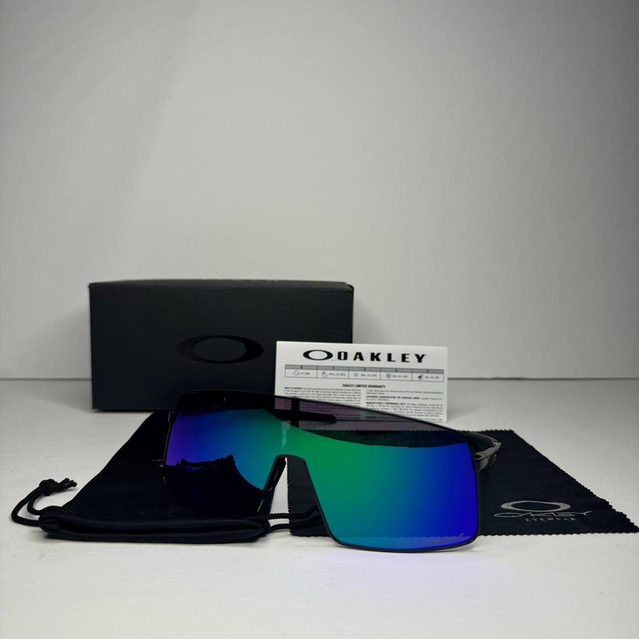 Green and Blue Oakley Sutro Ti (Green/Blue) Titanium Frame Sunglasses