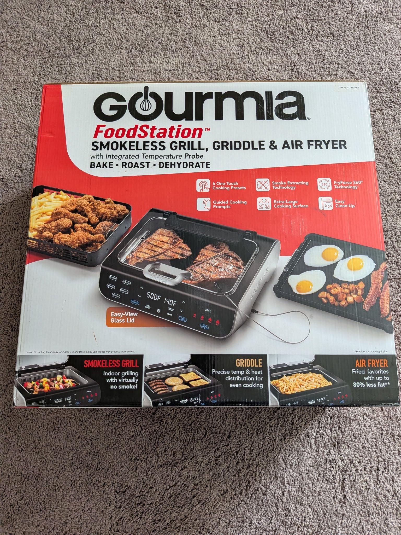 Gourmia Smokeless grill and Air Fryer