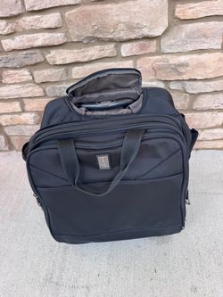 Travelpro Black Rolling Tote Carry On Bag Underseat Business Laptop Briefcase