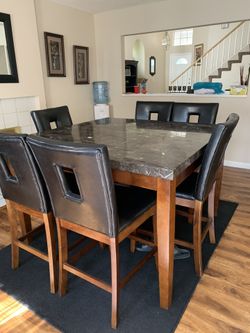 Marble table top dining set
