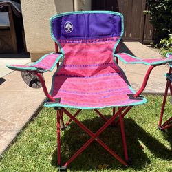 2 Pink Coleman Kids Quad Chairs 