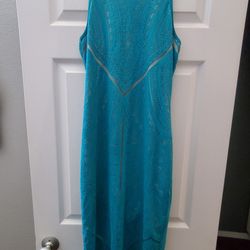 Blue Razorback Two Layer Dress