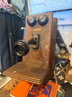 Antique 1894 Wooden Crank Phone