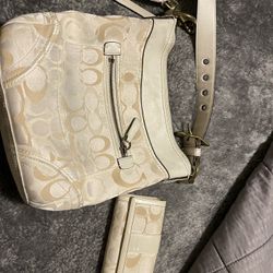 Vintage Coach Purse And Wallet 