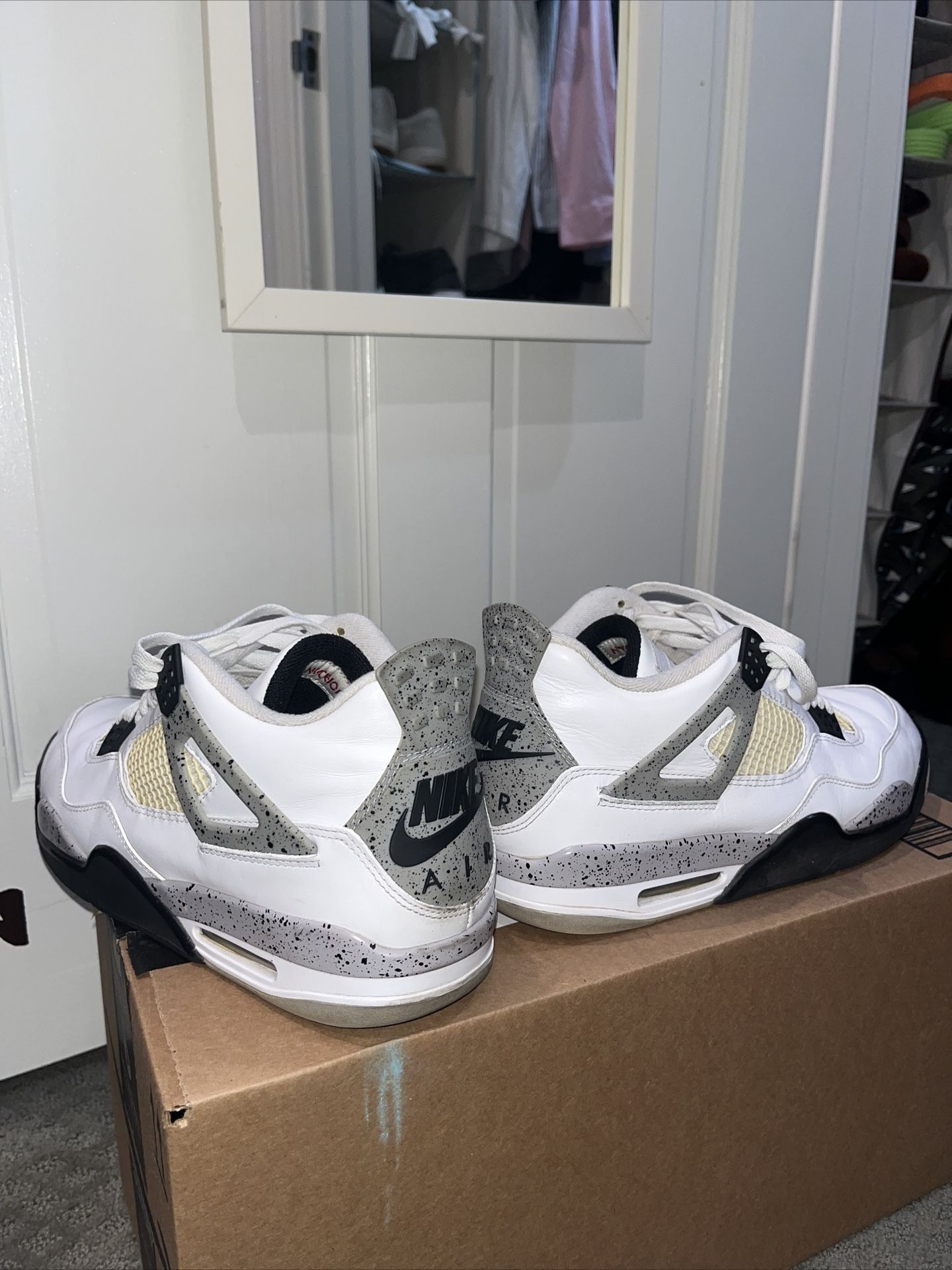 Jordan 4 White Cement size 12
