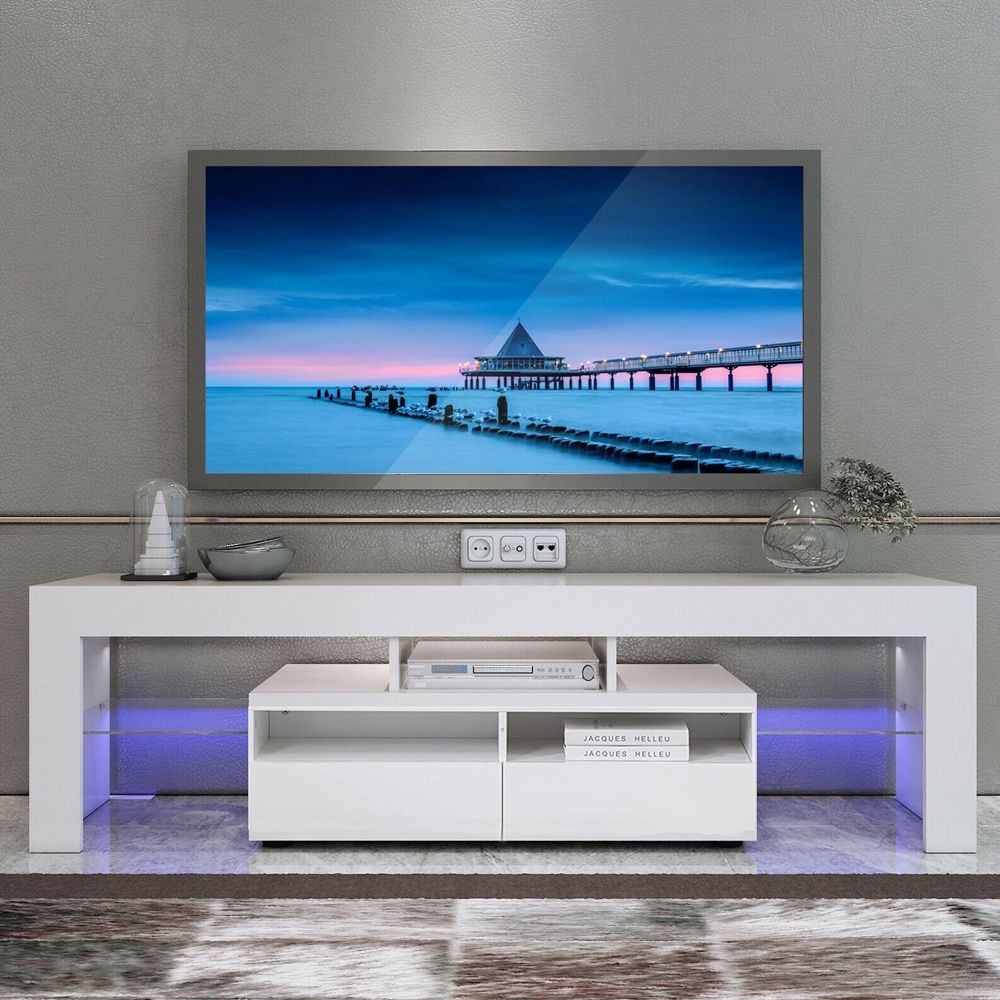 Brand new 63” TV stand entertainment center wall unit with L.E.D lights