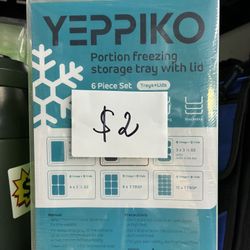 Yeppiko Portion Freezing Storage Tray with Lid