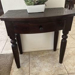 real wood side table 