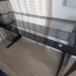 Tempered Glass  Desk/Table - Great Condition 