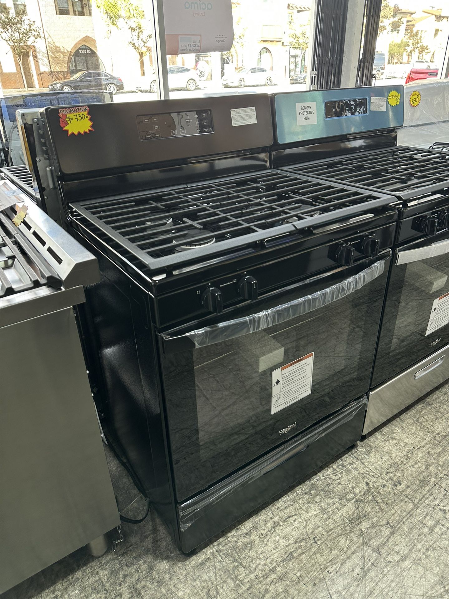 Whirlpool 4 Burner Range Stove Black