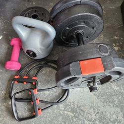 Dumbbell Singular Total Weight 30lb + sports kettlebell 7lb + Dumbbell 3lb
