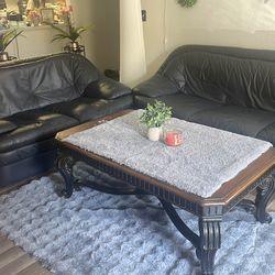 Sofa set leather with free center tablet