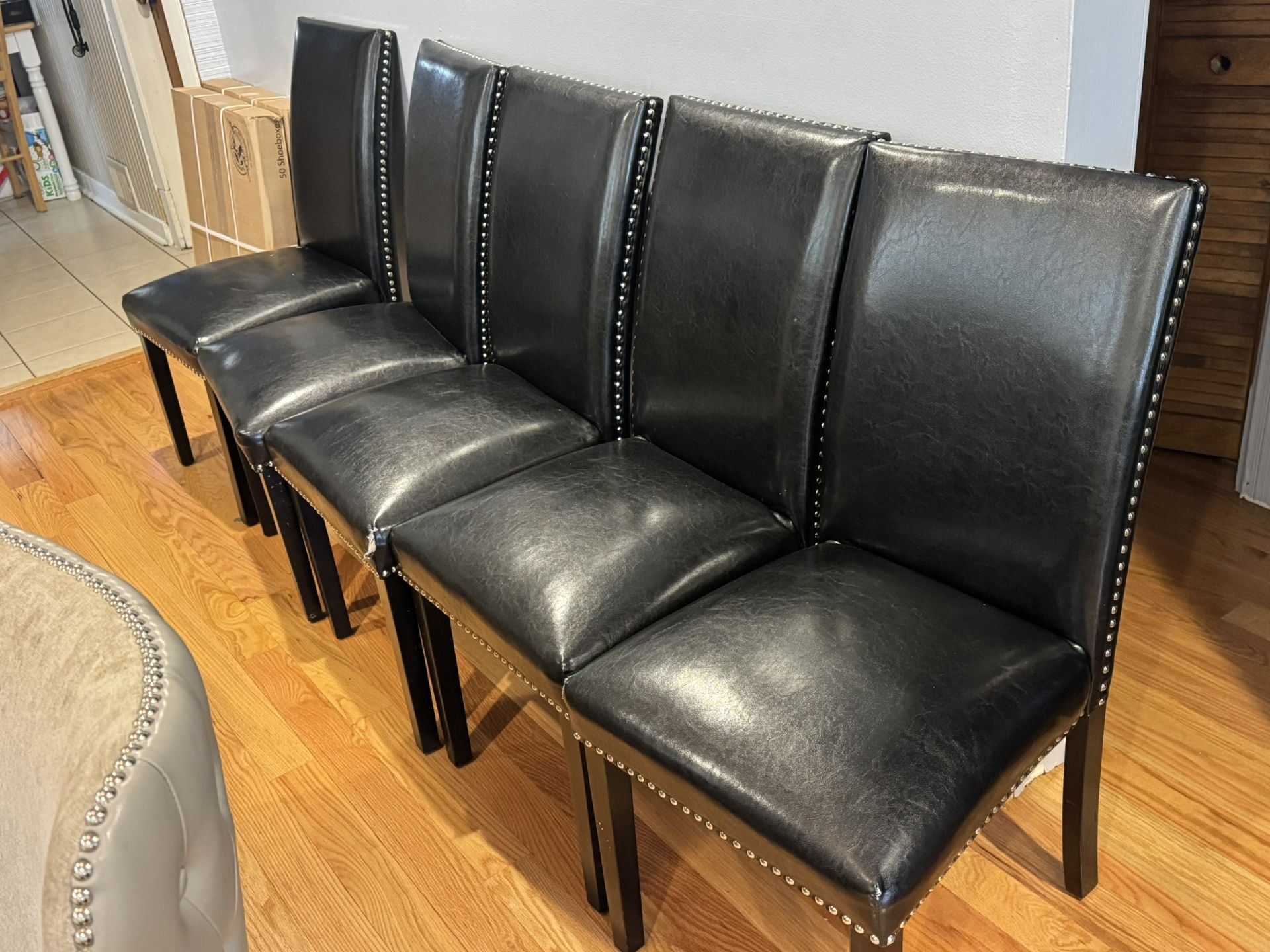 Black Leather Dining Chairs