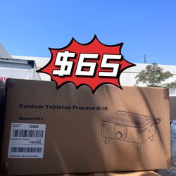 ❤️ $65❤️ Tabletop Propane Gas Grill, Portable Gas, Dual Fuel BBQ Grill with Regulator and Adapter, Dishwasher-safe, Ideal for Camping, Parties, Outdoo