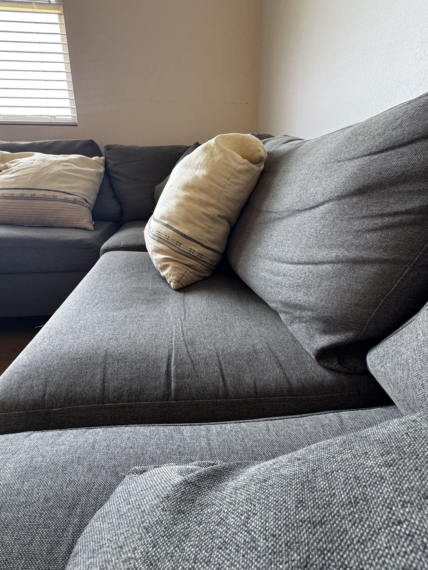 Gray Couch Comes With Ottoman