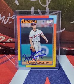 Mark Langston Angels Autographs Baseball Cards