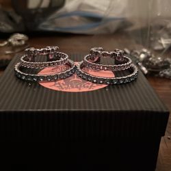 Vera Wang Multi Hoop Earrings 