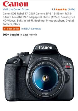Canon EOS Rebel T7 – Like New, Barely Used