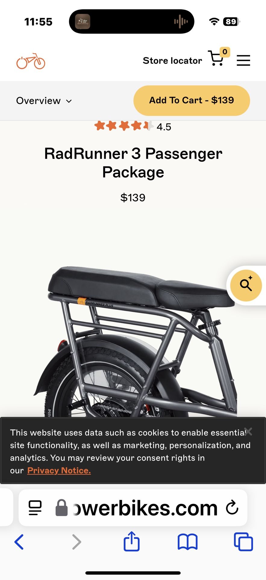 Rad 3 Passenger Package