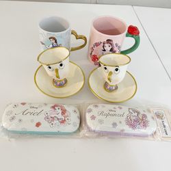 6 piezas de decoracion de Disney princesas usados/nuevas