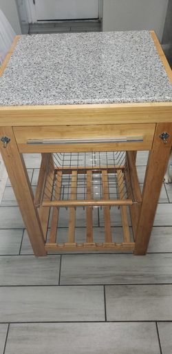 Real Granite Top Small Kitchen Island