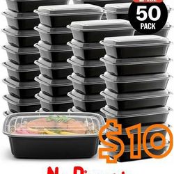 (NEW) 24oz Food Delivery Containers 50Pack - For Side Dishes