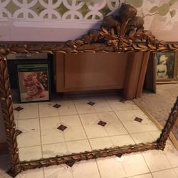 Very Ornate Gold Vintage Mirror