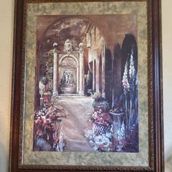 Large Vintage Wooden Canvas