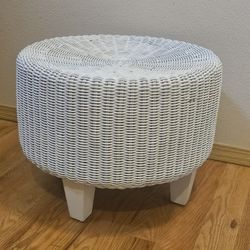 Vintage Wicker Footstool 