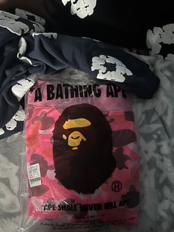BAPE PINK Camo Shark Full Zip Hoodie (L)