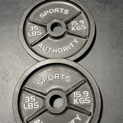 PAIR OF 35S OLYMPIC WEIGHTS