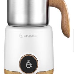 AMZCHEF 8-IN-1 Milk Frother and Steamer 550 Watts
21 oz Split Stainless Steel Automatic Steamer Milk's Warmer for Latte, Cappuccino, Hot and Cold Frot