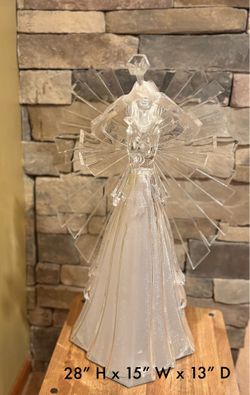 Angel-acrylic battery operated