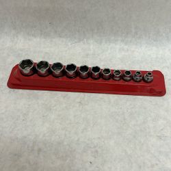 Snap On Chrome Socket Set 11 Piece, 7/8 To 1/4
