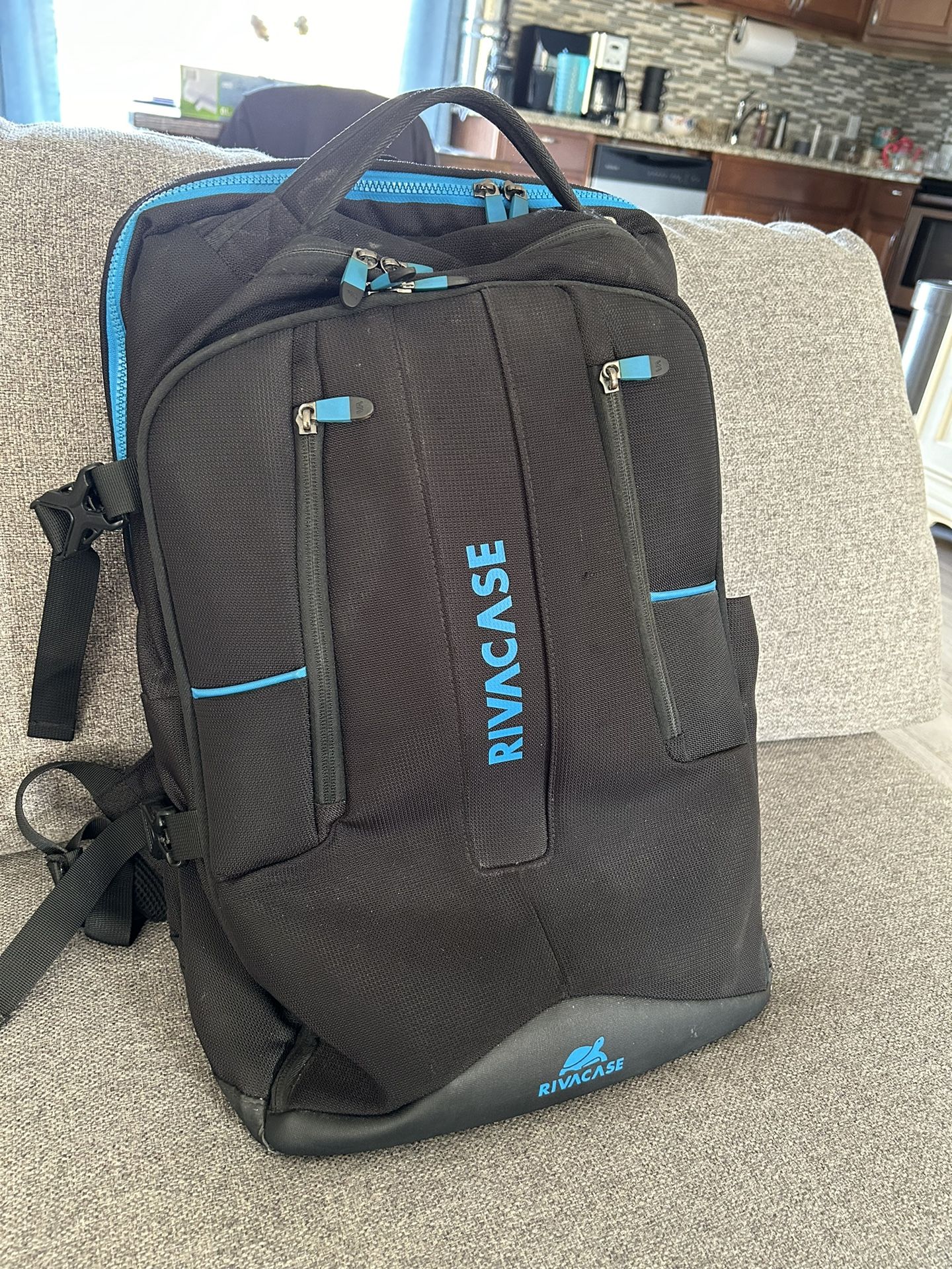 Rivacase Gaming And Laptop Backpack! Rain Cover & USB