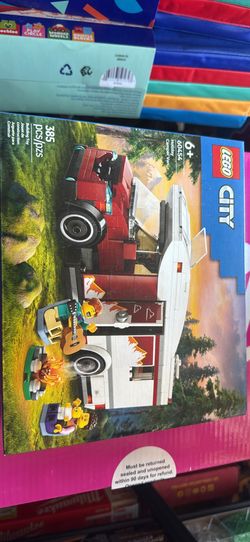LEGO City Holiday Adventure Camper Van Building Toys Set - Vacation Toys for Kids, Boys & Girls, Ages 6+ - Includes 3 Minifigures & Accessories - Gift