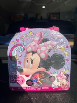 Disney Minnie Mouse On the Go Sidewalk Chalk Tin Case
