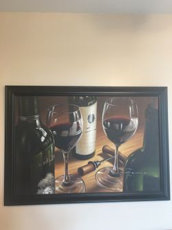 Beautiful painting wine theme