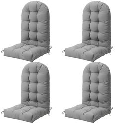 NEW LOENIY Adirondack Chair Cushion Set of 4, Waterproof and UV-Protected Rocking Chair Cushion GREY