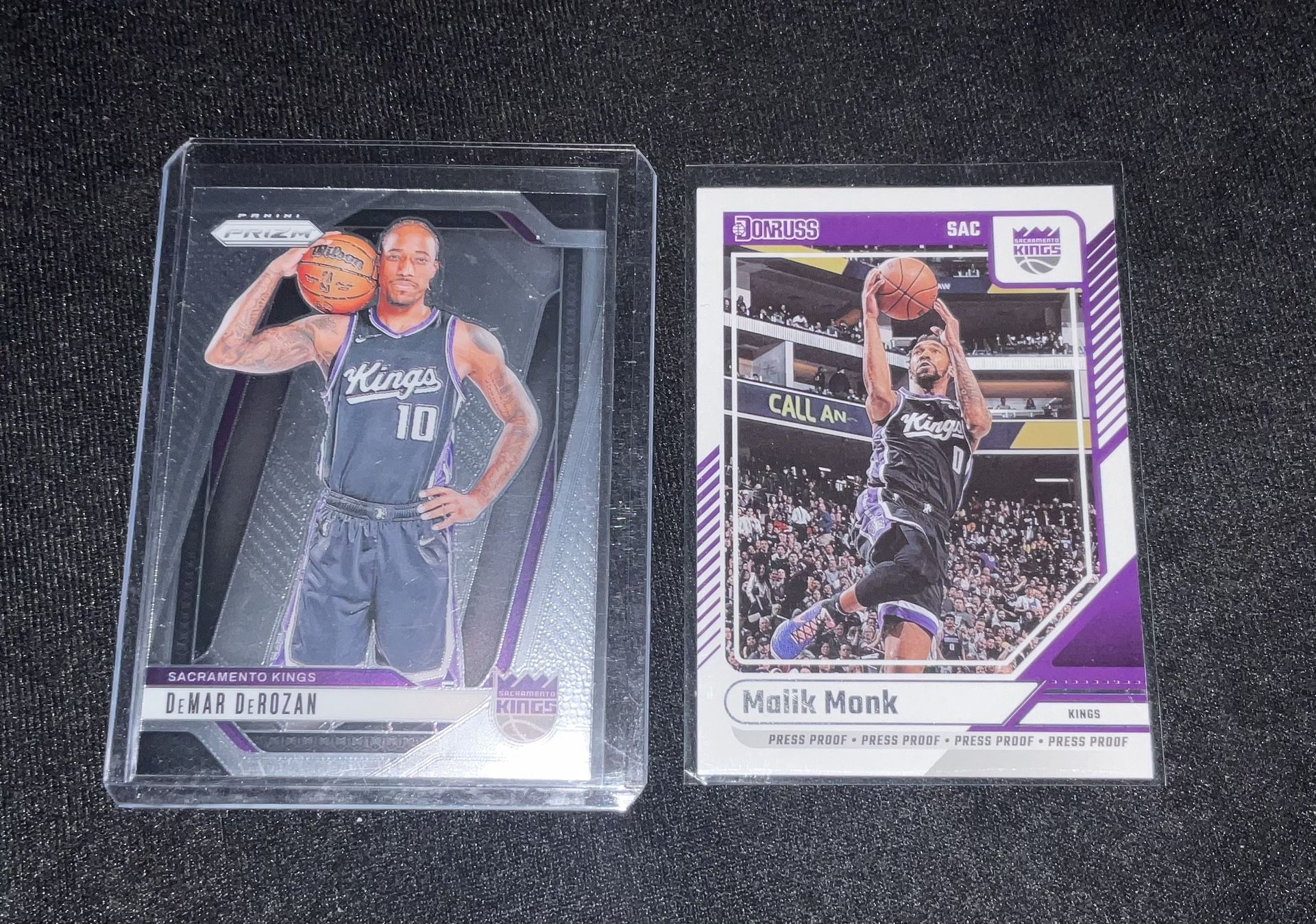 Sacramento Kings DeMar DeRozan x Malik Monk 2024-25 Panini Prizm Donruss NBA Basketball Cards x2 Kings