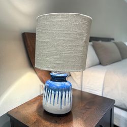 Blue Drip Glaze Ceramic Table Lamp