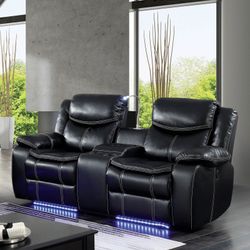 😲New Loveseat Double Recliner😲