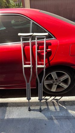 Silver crutches