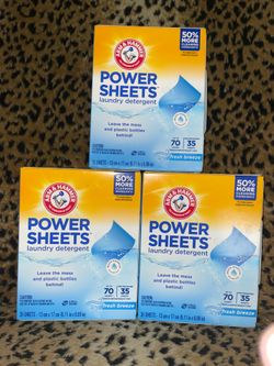 3🔥Arm & Hammer power sheets laundry detergent all 3 for $24 firm on price