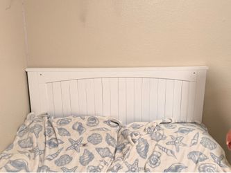 White Full bed frame