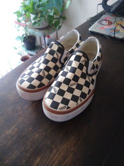 Van's Stacked Checkered Platform Slip-ons. Women's Size 9.5